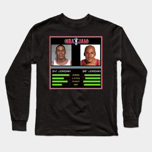 84’ Jordan vs 96’ Jordan - NBA Jam Edition Long Sleeve T-Shirt